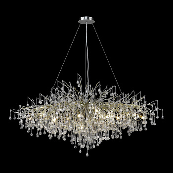 Люстра подвесная Матовый никель/Прозрачный G9 15*40Вт WE189.15.223 WERTMARK