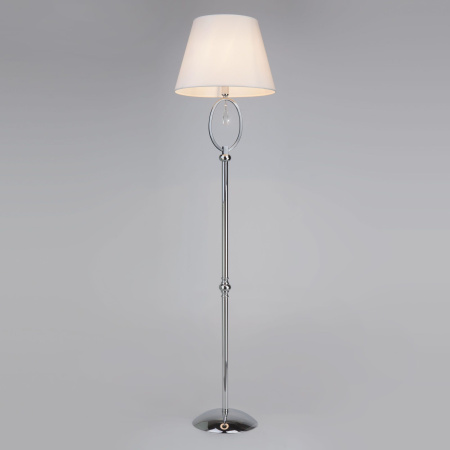 Торшер с белым абажуром 1*E14 60Вт хром IP20 Madera (01056/1 хром) Eurosvet