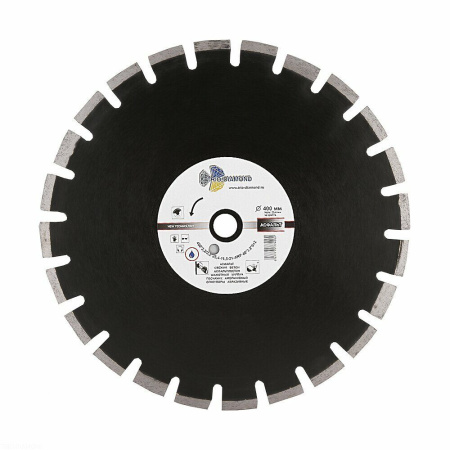 Диск алмазный отрезной 400*25,4*12 по асфальту Серебряная пайка GA774 Trio-Diamond