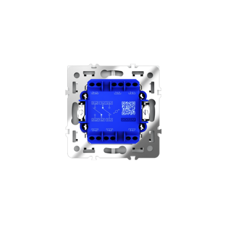 Проходной переключатель встраиваемый Voltum S70 двухклавишный 10А, (белый матовый)