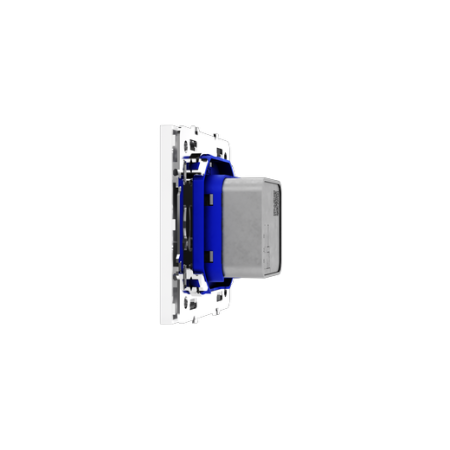 Розетка телевизионная встраиваемая Voltum S70 оконечная TV+SAT, (белый глянцевый)