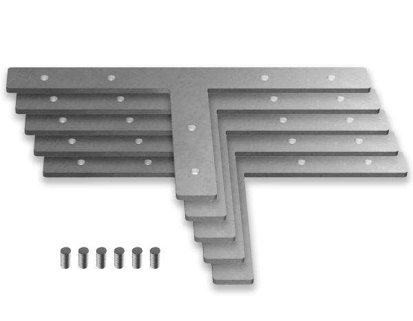 Соединитель T GP8055 SL серебро 100*55*1.55 для алюминиевого профиля "Profile System" (комплект 5шт) Ambrella Light
