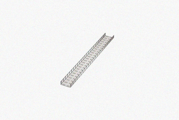 Лоток замковый перфорированный ЛМЗ 100х50х2000 УХЛ1, оцинкованный лист, S1,2