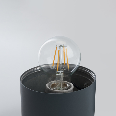 Светильник садово-парковый Feron DH0802, на стену вверх/вниз, E27 230V, черный