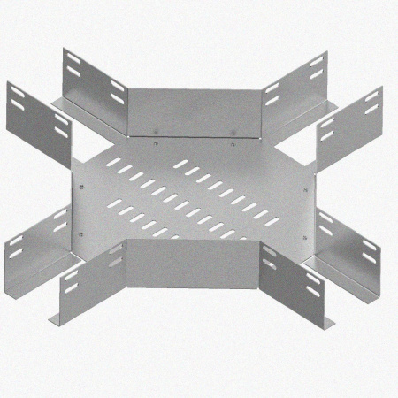 Лоток крестообразный глухой КМГ 200х100 УХЛ1, оцинкованный лист S1,5