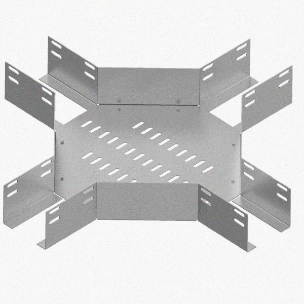 Лоток крестообразный глухой КМГ 200х100 УХЛ1, оцинкованный лист S1,5