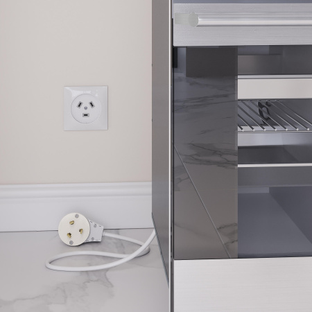 Розетка с вилкой для электроплиты 32А 250В (белый) СУ IP20 Werkel