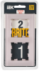 BRITE Рамка 2-мест. РУ-2-2-Бр стекло розовый матовый IEK