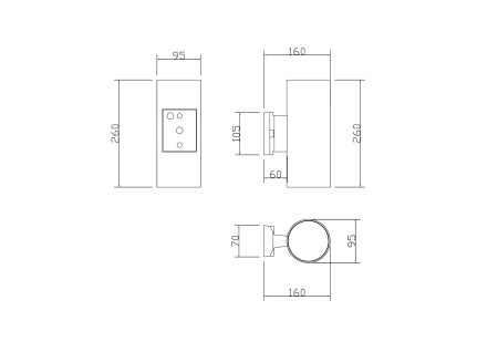 Настенный светильник (бра) 60Вт Белый IP54 Rando O419WL-02W Outdoor Maytoni
