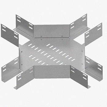 Лоток крестообразный перфорированный КМ 100х65 УТ1,5, оцинкованный лист S1,0