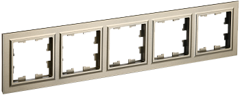 BRITE Рамка 5-мест. РУ-5-БрШ шамп. IEK 