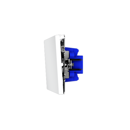 Перекрестный переключатель встраиваемый Voltum S70 одноклавишный 10А, (белый матовый)