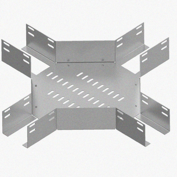 Лоток крестообразный перфорированный КМ 100х65 УТ1,5, оцинкованный лист S1,0
