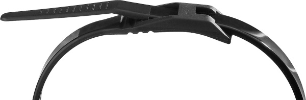 Кабельные стяжки черные КОБРА, с плоским замком, 3.6 х 205 мм, 50 шт, нейлоновые, Профессионал ЗУБР