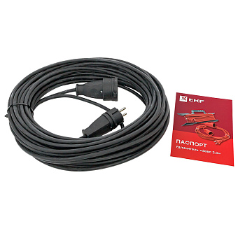 Удлинитель "Зевс 2,0" 50м с заземлением КГ 3*1,5 16А/3,5кВт IP44 PROxima EKF