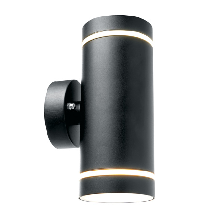 Светильник садово-парковый Feron DH1002, на стену вверх/вниз, 2* GX53, 230V, черный