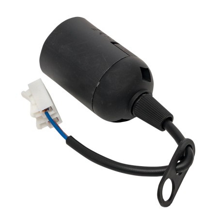 Патрон Е27 подвесной с клеммной колодкой пласт чер, индивидуальный пакет EKF Патрон Е27 подвесной с клеммной колодкой пласт чер, индивидуальный пакет EKF