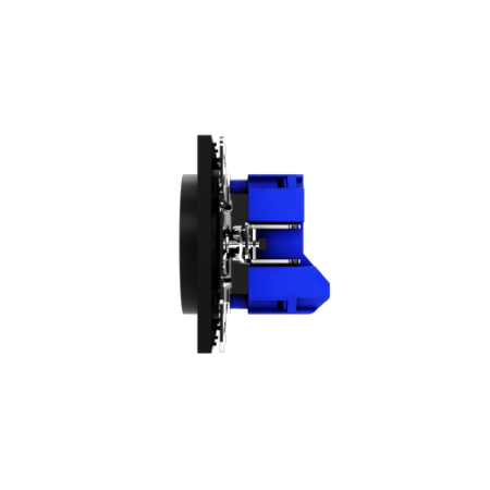 Светорегулятор встраиваемый Voltum S70 поворотно-нажимной 600 Вт, (черный матовый)