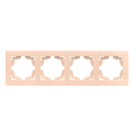 Валенсия Рамка 4-местная кремовая EKF