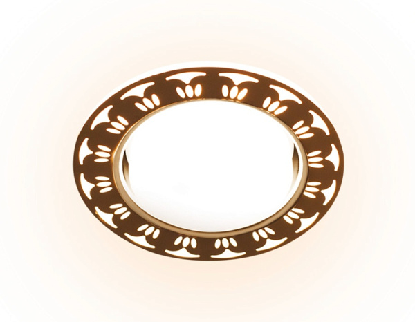 Встраиваемый точечный светильник со светодиодной лентой G433 WH/WW белый/матовый GX53+3W(LED WARM) Ambrella Light