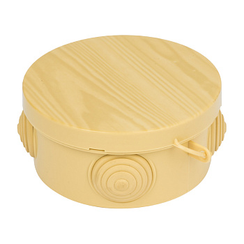 Коробка распределительная КМР-040-039 с крышкой (85х40) 4 мембранных ввода светлое дерево IP54 PROxima EKF