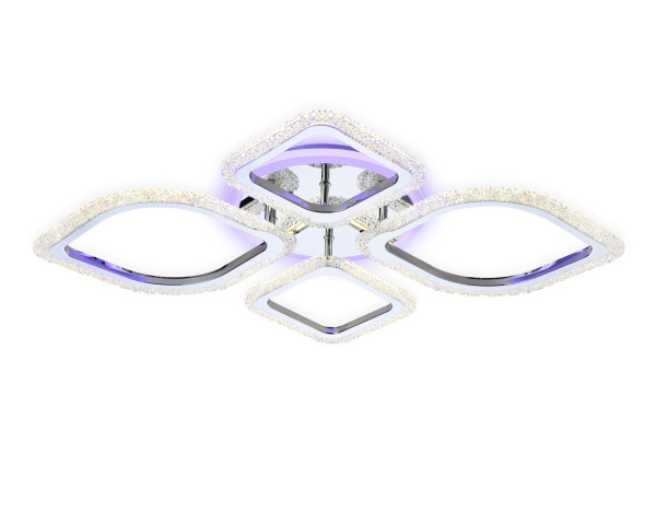 Потолочный светодиодный светильник с пультом FA5148 CH хром 77W 680*630*90 (ПДУ РАДИО 2.4) Ambrella Light