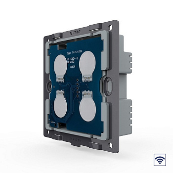 Четырехклавишный сенсорный выключатель с функцией радиоуправления UK стандарт (механизм) Livolo