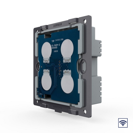 Четырехклавишный сенсорный выключатель с функцией радиоуправления UK стандарт (механизм) Livolo