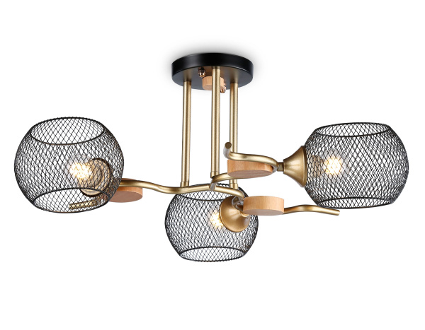 Светильник подвесной TR80164/3 BK/GD черный/золото E27/3 max 40W D580*220 Ambrella Light