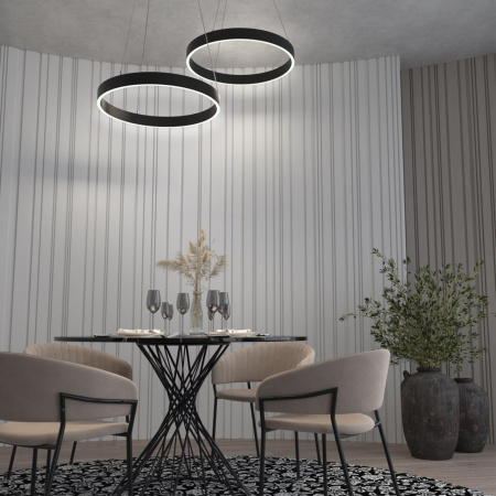 Св-к подвесной димм.,в комплекте пульт ДУ (2.4G) IP20 LED 3000К~6000К 50W 220V черный ITER NOVOTECH