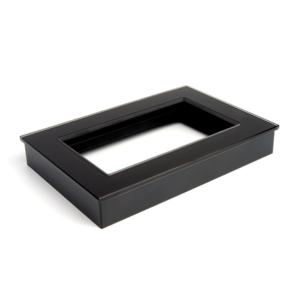 Рамка 2-местная (без перемычки), стекло, STEKKER, GFR00-7012-05, серия Катрин, черный