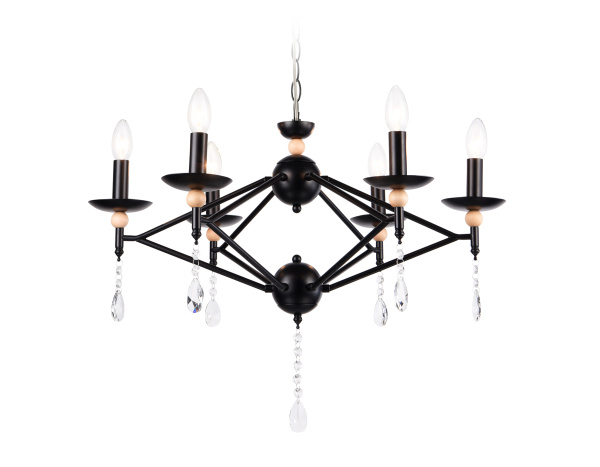 Светильник подвесной TR9597/6 BK черный E14/6 max 40W D660*880 Ambrella Light