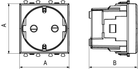 Розетка модульная, 2P+E, с з/ш, "Avanti", "Ванильная дымка", 2 модуля DKC