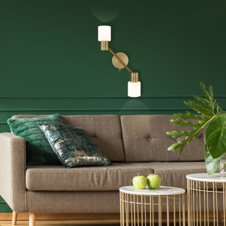 Настенный светильник с плафонами 2*E27 40Вт античная бронза IP20 (20089/2 бронза) Eurosvet