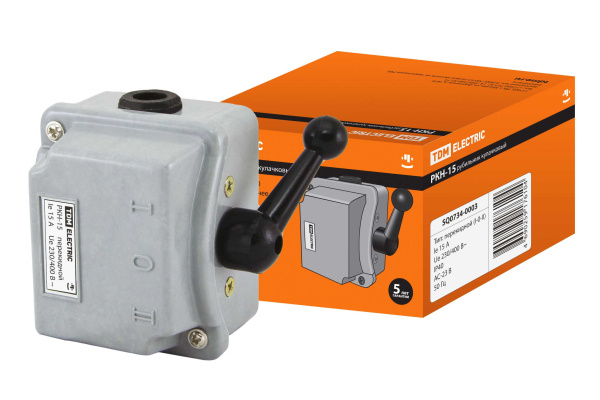 Рубильник РКН-15 ( | - 0 - || ) 15А перекидной TDM