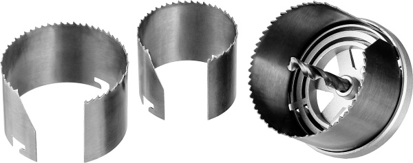 3шт(60-80/42мм), Пила сегментная наборная по дереву, 3 полотна: 60-73-80х42 мм, ЗУБР