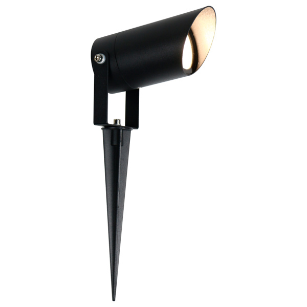 Садово-парковый светильник GPF-MR16-GU10-R-IP65 Черный С козырьком Архилюкс General