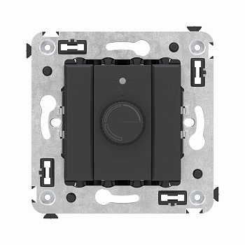 Диммер поворотный в стену, "Avanti", "Черный матовый" DKC