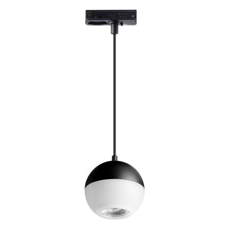 Св-к трековый однофазный,длина провода 1м IP20 GU10 9W 220V GARN черный NOVOTECH