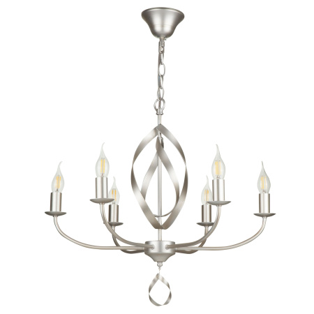 Люстра 6*E14 40Вт Серебро Антик IP20 Sealy FR5027PL-06S Freya