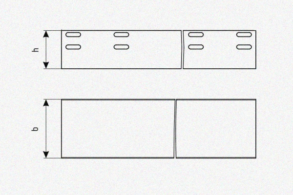 Лоток глухой ЛМГ 400х100х3000 УТ1,5, оцинкованный лист S1,0