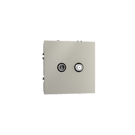 Розетка телевизионная встраиваемая Voltum S70 оконечная TV+SAT, (шелк)