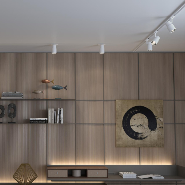 Св-к трековый однофазный двухжильный IP20 GU10 50W 220V MOLO белый NOVOTECH