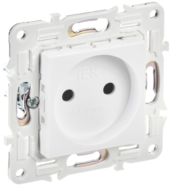 SKANDY Розетка без заземления без защитных шторок 10А SK-R02W арктический белый IEK