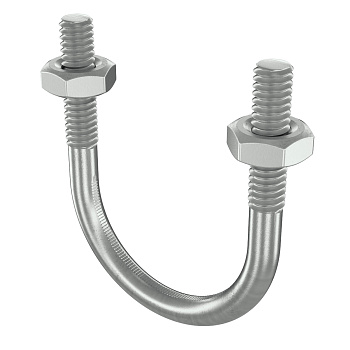 Скоба монтажная U-образная с резьбой М8 с гайками для труб d 2" DKC