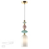 Подвес E14 1*40W CANDY золото/разноцветн./керамика/стекло C ODEON LIGHT