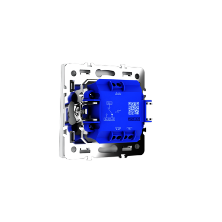 Проходной переключатель встраиваемый Voltum S70 одноклавишный 10А, (белый матовый)