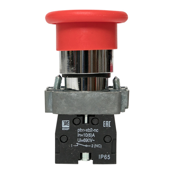 Кнопка BC42 грибок красная NC IP65 PROxima EKF