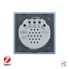 Сенсорный проходной выключатель ZigBee (Wi-Fi) 2 клавиши 1 пост Синий Livolo
