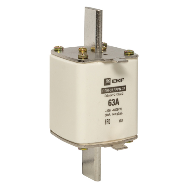 Плавкая вставка ППН-37 400/63А габарит 2 PROxima EKF